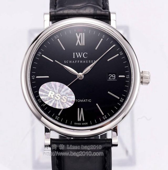 IWC手錶RSS匠心之作 日曆字體顯示 全自動機械男表 簡約款萬國表 萬國高端男士腕表  hds1508